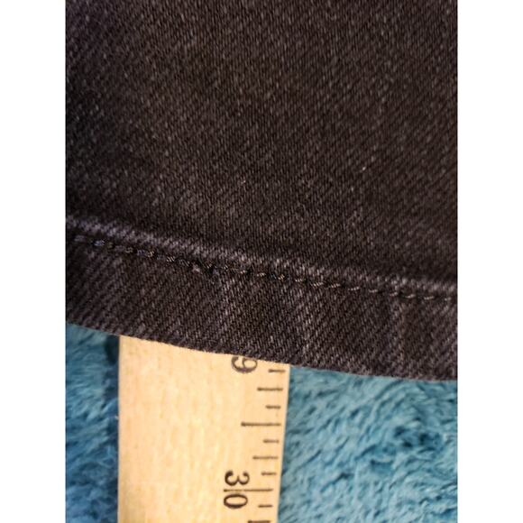 Levis 505 Jeans Size 6 Womens Black Denim Pull On Pants Mid Rise Ladies Straight - Picture 8 of 14